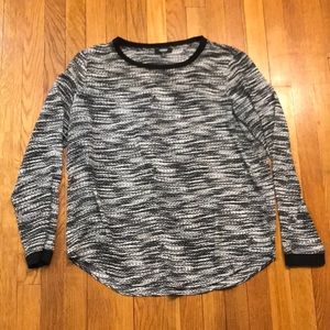 Sheer long sleeve printed top